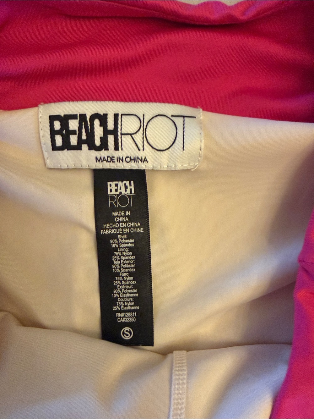 Beach Riot Pleated White Skirt with Pink Waistband - Picture 2 of 4